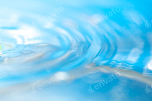 Preview: Abstract Macro Of Moving Waves On Luquid. Water Surface Macro.