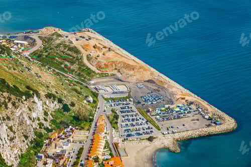 Preview: Aerial View Of The Coastline Of Gibraltar From The Top Of The Rock