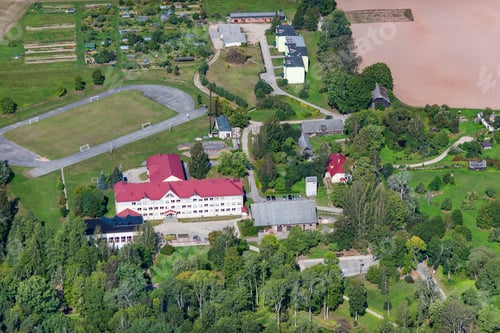 Preview: Aerial View Over The Mazsalaca Town (Latvia)