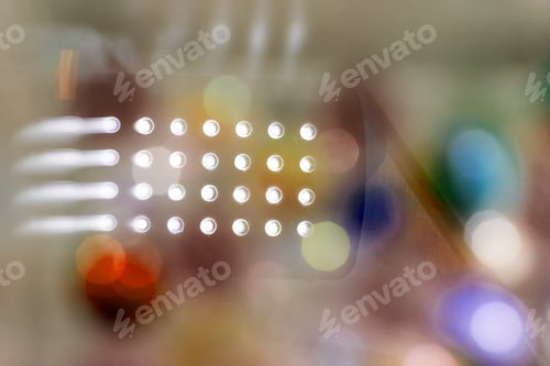 Preview: Abstract Underwater Composition With Colorful Glass Balls, Water And Led Lights Reflected In