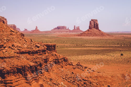 Preview: Plain And Rock-Monuments. Monument Valley In Utah