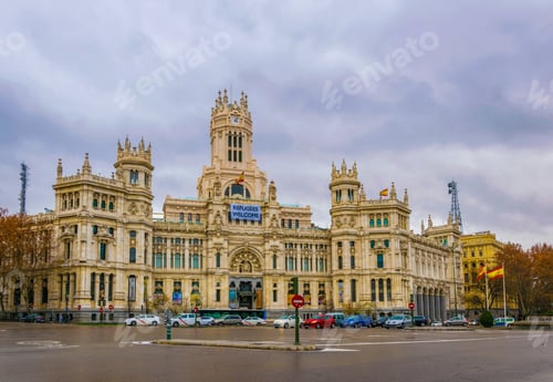 Preview: View Of Palacio De Cibeles. Madrid, Spain