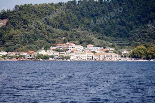 Preview: Landscape With Water And Land In The Background - Thassos Island, Greece