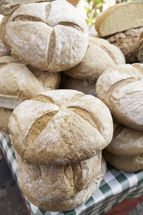 Preview: Artisan Bread In A Market, A Product Detail Of Daily Food, Food Healthy Lifestyle