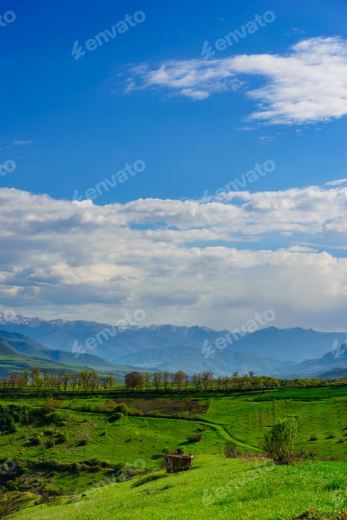 Preview: Amazing Spring Landscape With Snowy Mountains, Tavush, Armenia