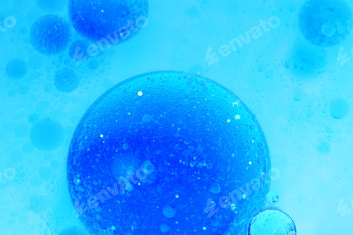 Preview: Abstract, Colorful Composition With Oil, Water And Ink And Inverted Colors