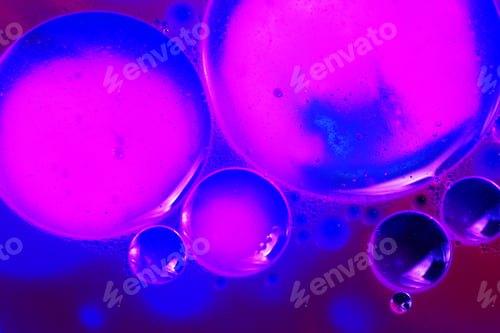 Preview: Abstract, Colorful Composition With Oil, Water And Ink
