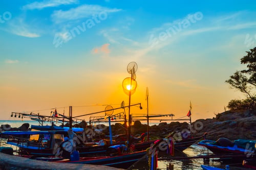 Preview: Longtail Boats In A Tropical Beach On Koh Phi Phi Island, Thailand, Asia