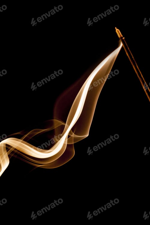 Preview: Smoke Shapes On Black Background