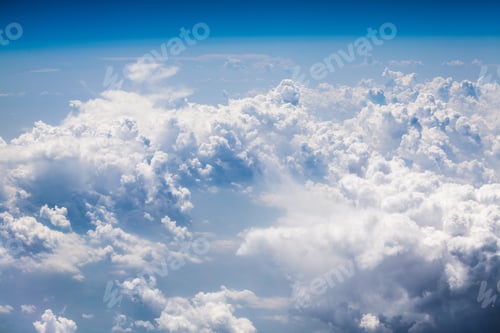 Preview: Beautiful, Dramatic Clouds And Sky Viewed From The Plane. High Resolution And Quality
