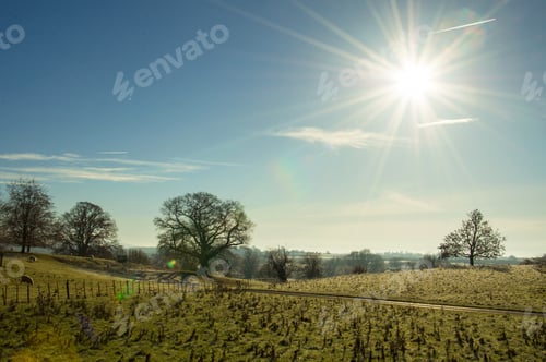 Preview: Frosty Day In The Shropshire Countryside Of England.