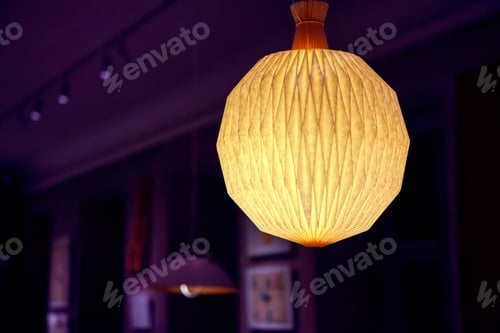 Preview: Round Lampshade ,Illuminated Of The Comfortable Room