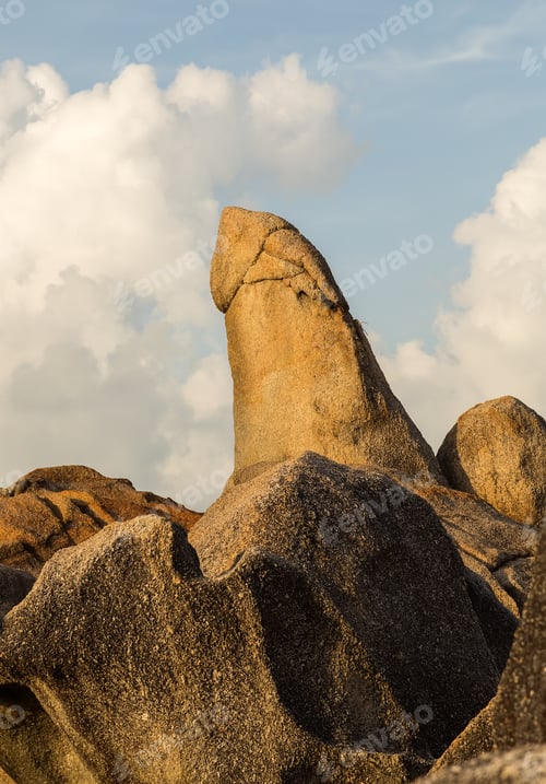 Preview: Grandmother And Grandfather Rocks Mountain Natural On Koh Samui In Lamai Beach Thailand