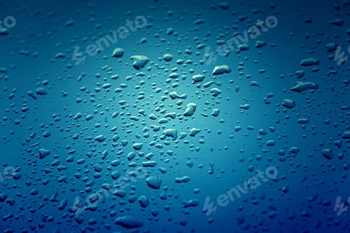 Preview: Water Drops On The Metal, A Metal Surface Detail Color By Drops Of Water Wet