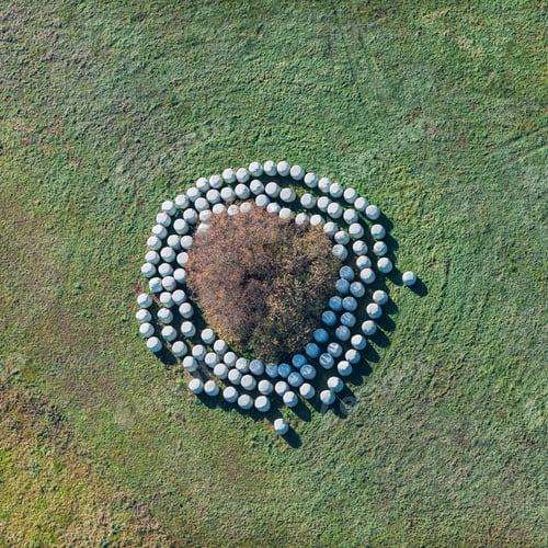 Preview: Aerial View Over The Rural Fields In Autumn