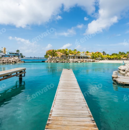 Preview: Views Around The Sea Aquarium Beach Small Caribbean Island Of Curacao