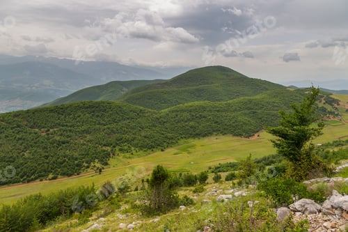 Preview: Scenic Landscape View In Albanian Mountain, Lure National Park.