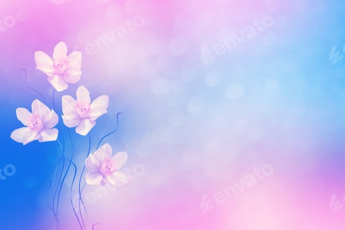 Preview: Bright And Colorful Spring Flowers Daffodils. Landscape