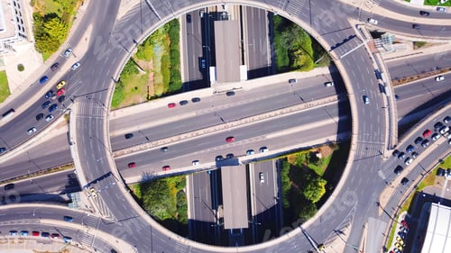 Preview: Aerial Bird'S Eye Photo Of Highway And Ring Road Passing Through City Center