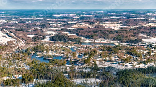 Preview: Aerial View Over The Amatciems Village (Latvia)