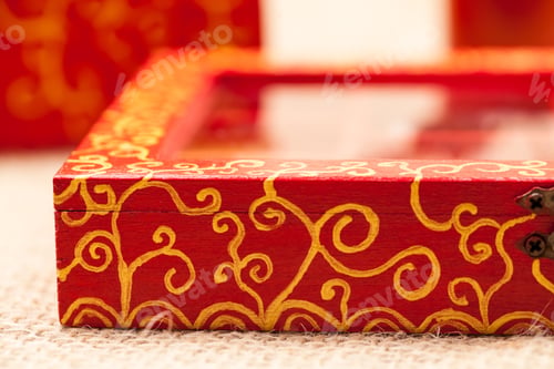Preview: Painted, Wooden Small Boxes For Multiple Purposes