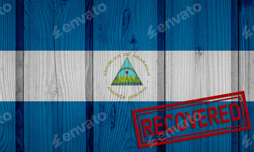 Preview: Flag Of Nicaragua That Survived Or Recovered From The Infections Of Corona Virus Epidemic Or