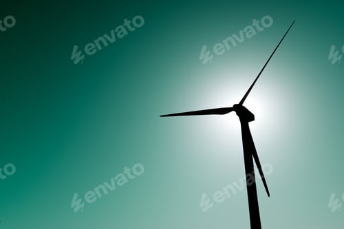 Preview: Windmill For Electric Power Production, Zaragoza Province, Aragon, Spain.