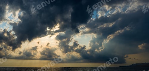 Preview: Amazing Sea Sunset, The Sun, Waves, Clouds