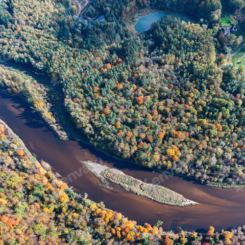 Preview: Aerial View Over The River Gauja (Latvia)
