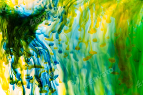 Preview: Abstract Composition With Ink And Small Bubbles. Beautiful Background, Texture And Colors