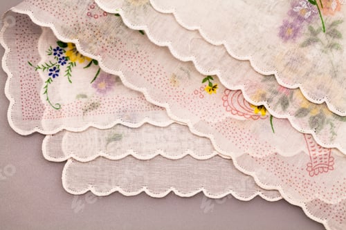 Preview: Vintage Textile Texture With Beautiful, Fine Embroidery
