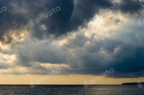 Preview: Amazing Sea Sunset, The Sun, Waves, Clouds