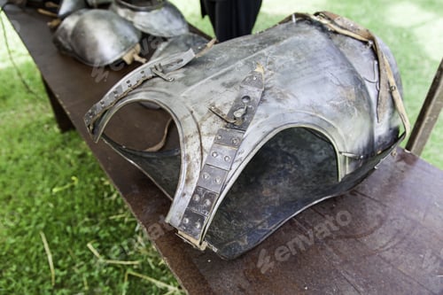 Preview: Medieval Armor, Detail Of An Ancient Armor Of War And Protection, Bloody History