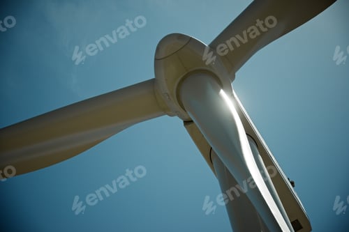 Preview: Wind Turbine For Electric Power Production, Zaragoza Province, Aragon In Spain.