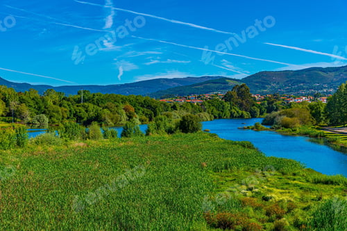 Preview: Lima River Passing Ponte De Lima Village In Portugal