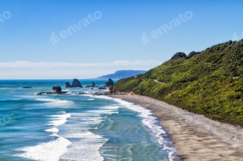 Preview: New Zealand Coastal Highway: A Scenic Road Winds Along The Western Shore Of New Zealand'S South