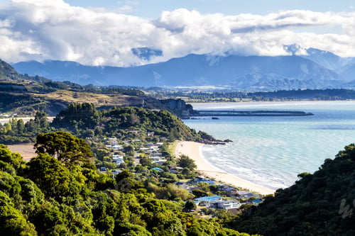 Preview: Aerial View Of A Picturesque Bay In Abel Tasman National Park, South Island, New Zealand