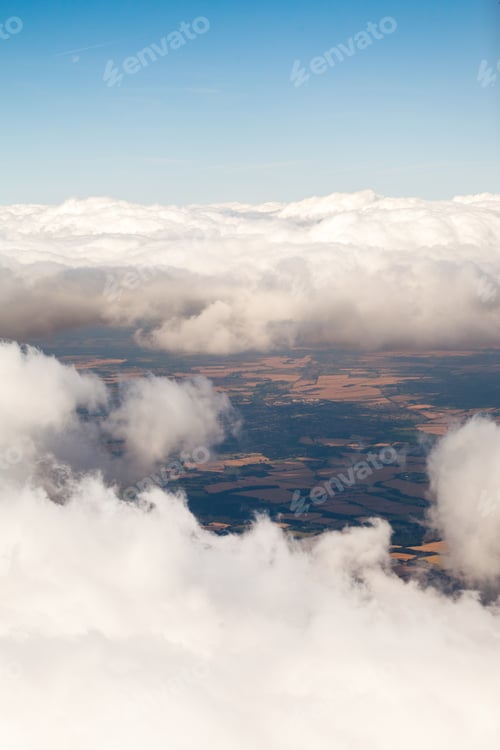 Preview: Beautiful, Dramatic Clouds And Sky Viewed From The Plane