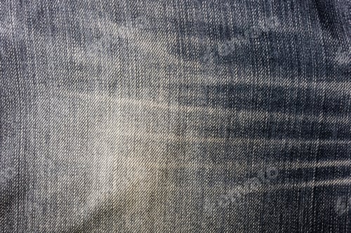 Preview: Clothing Items Blue Stonewashed Faded Jeans Cotton Fabric Texture With Seams, Clasps, Buttons And
