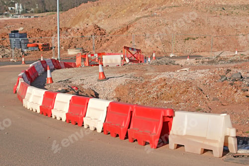 Preview: Barriers On A Road Bypass Construction Site