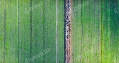 Preview: Aerial View Over The Rural Fields In Late Autumn