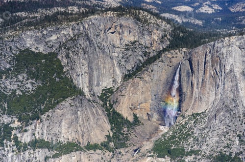 Preview: Rare Sighting Of A Rainbow Across The Upper Yosemite Falls, As Seen From Glacier Point On An Early