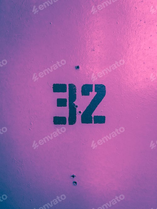 Preview: Texture Of Old Painted Shabby Wooden Surface With Numbers, Grunge Background