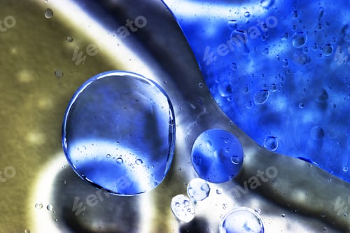 Preview: Abstract, Colorful Composition With Oil, Water And Ink