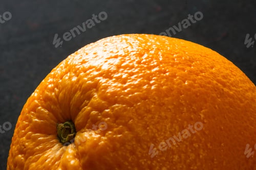 Preview: Big One Orange And Pomegranate On The Black Background