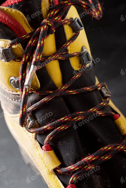 Preview: Close-Up Of A Boot For Mountaineering.