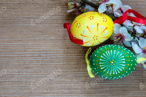 Preview: Easter Decoration Background Filtered Retro Effect