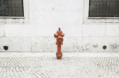 Preview: Fire Hydrant In A City, Detail Of An Item To Put Out Fires, Real Protection And Safety