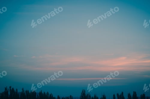 Preview: Landscape With Dramatic Light - Beautiful Golden Sunset With Saturated Sky And Clouds.