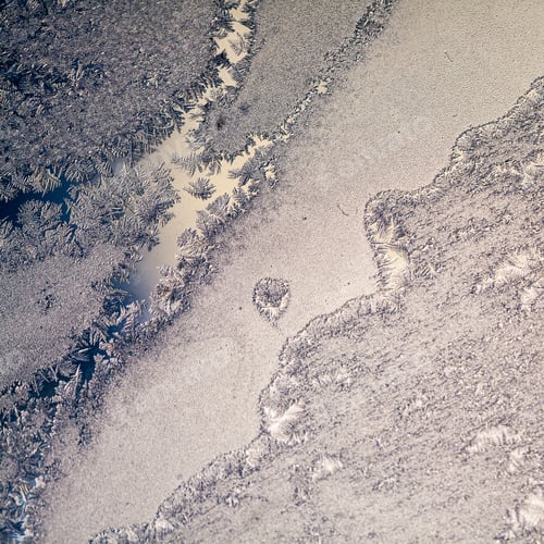 Preview: Ice Flowers On Glass - Texture And Background. High Resolution And Sharp, Beautiful Details